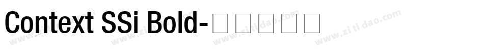 Context SSi Bold字体转换